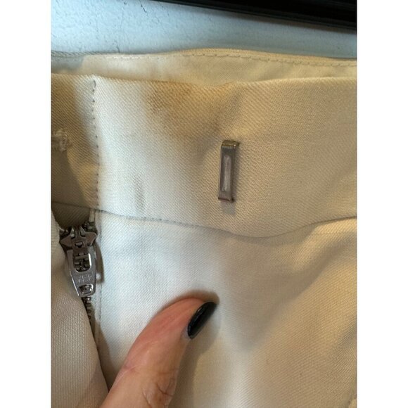 Helmut Lang Skirt Women 2 Beige Natural Textured Twill Pencil Skirt Careercore - Picture 6 of 13